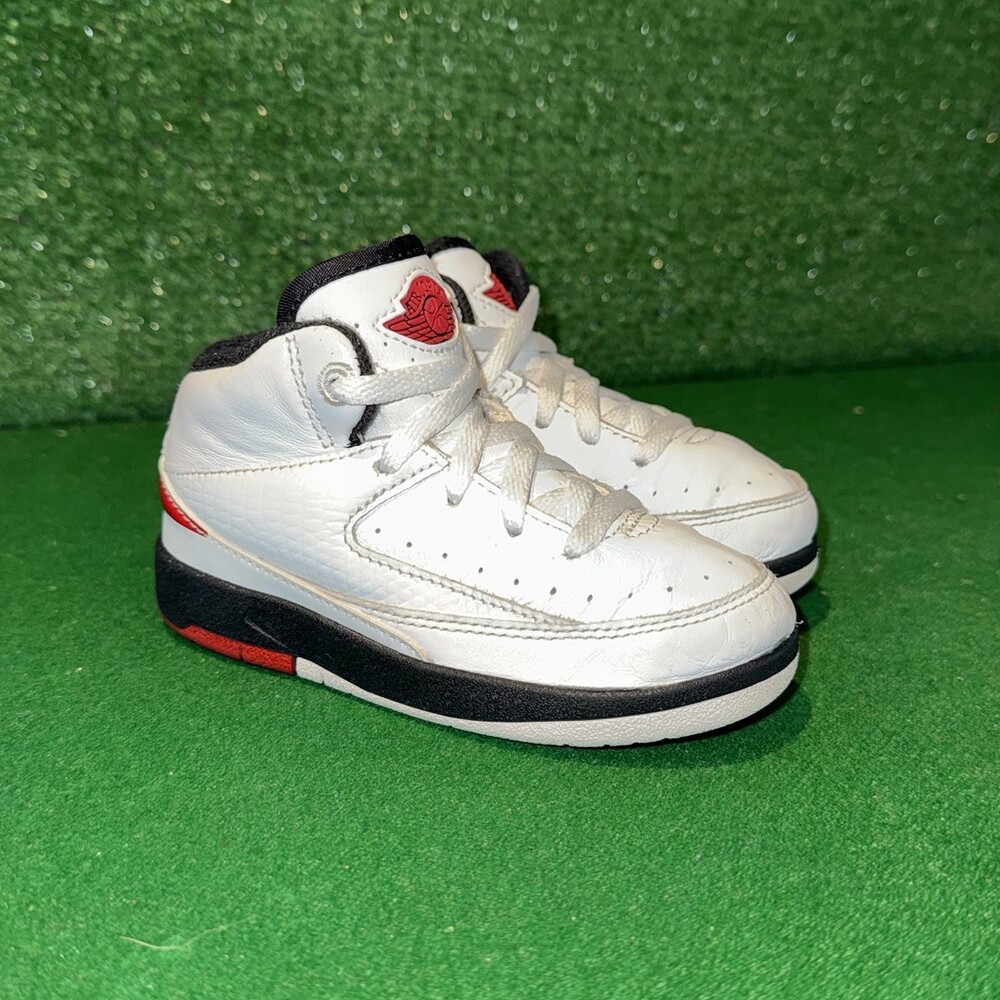Nike Air Jordan 2 Retro Chicago 2022 White Black Red DQ8563-106 Toddler Size 7C